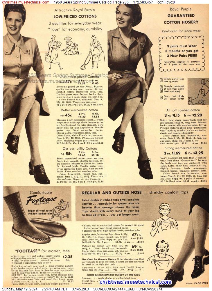 1950 Sears Spring Summer Catalog, Page 286