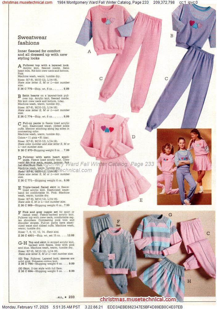 1984 Montgomery Ward Fall Winter Catalog, Page 233