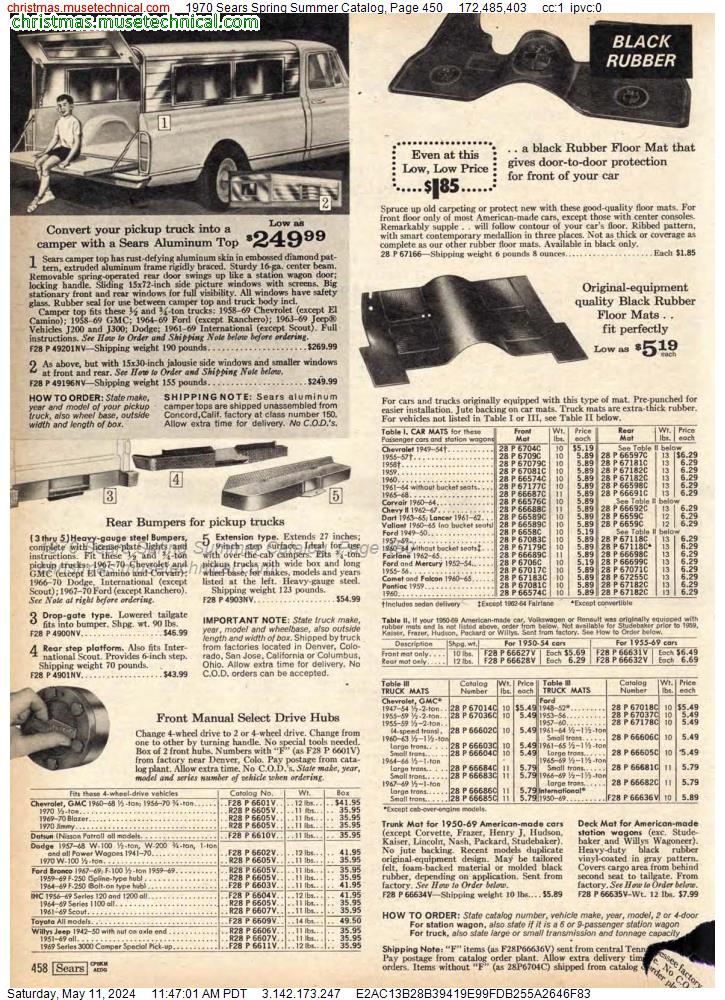 1970 Sears Spring Summer Catalog, Page 450