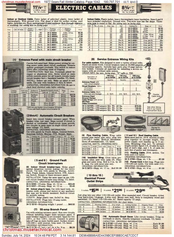 1977 Sears Fall Winter Catalog, Page 1042