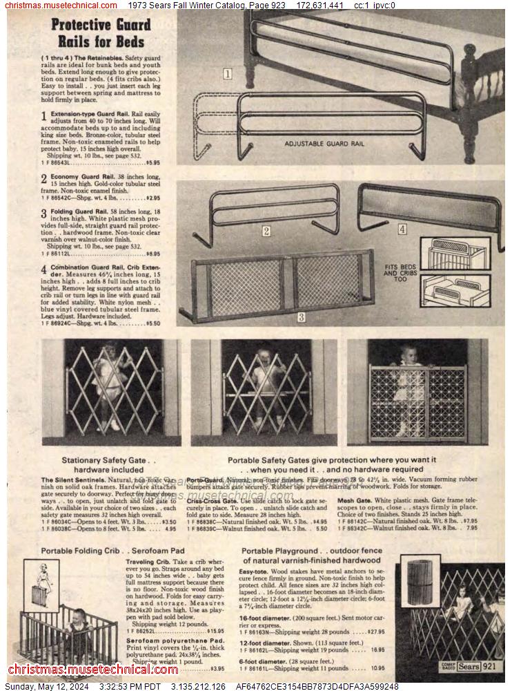 1973 Sears Fall Winter Catalog, Page 923