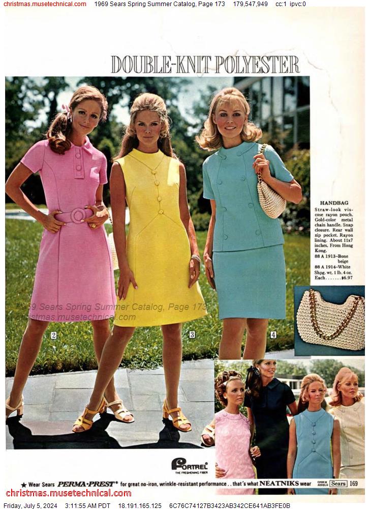 1969 Sears Spring Summer Catalog, Page 173