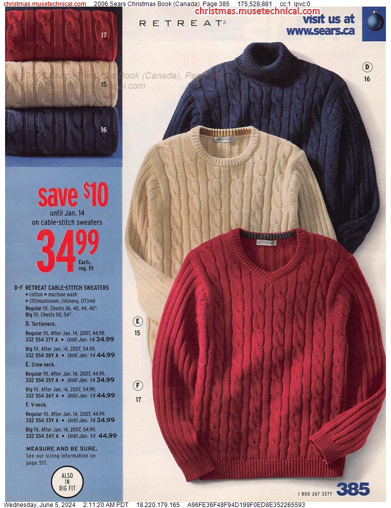 2006 Sears Christmas Book (Canada), Page 385