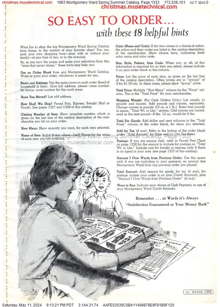 1963 Montgomery Ward Spring Summer Catalog, Page 1333