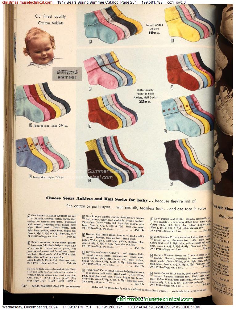 1947 Sears Spring Summer Catalog, Page 254