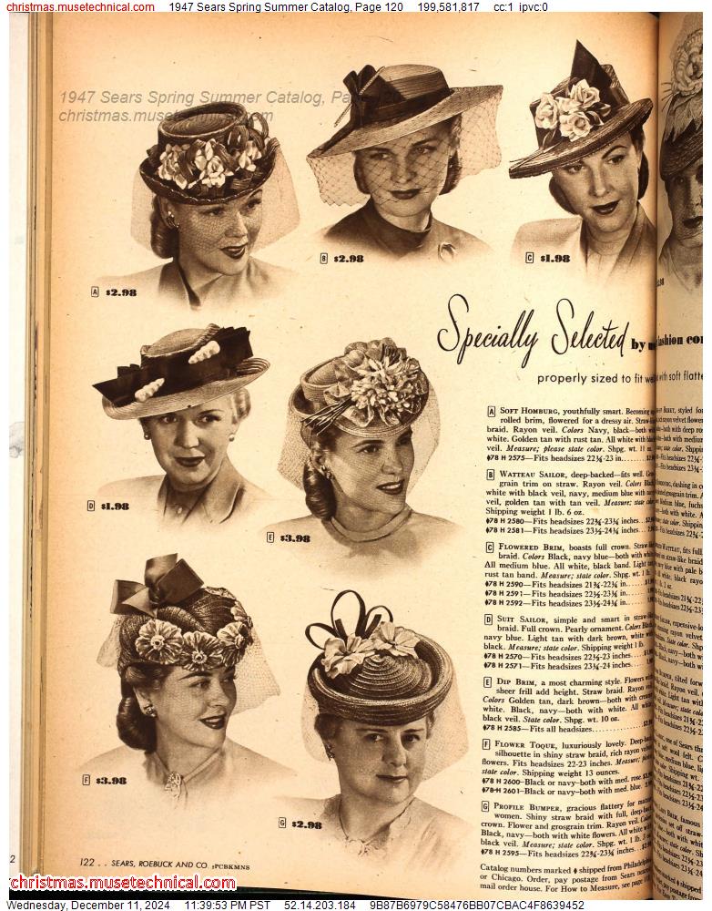 1947 Sears Spring Summer Catalog, Page 120