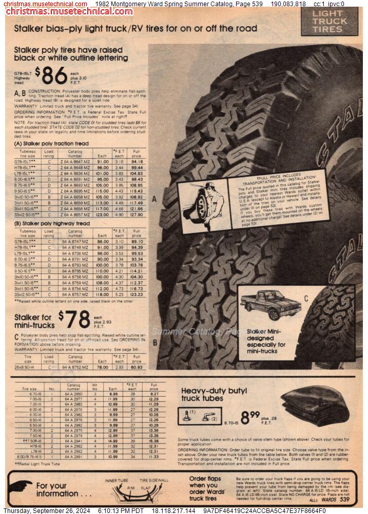 1982 Montgomery Ward Spring Summer Catalog, Page 539