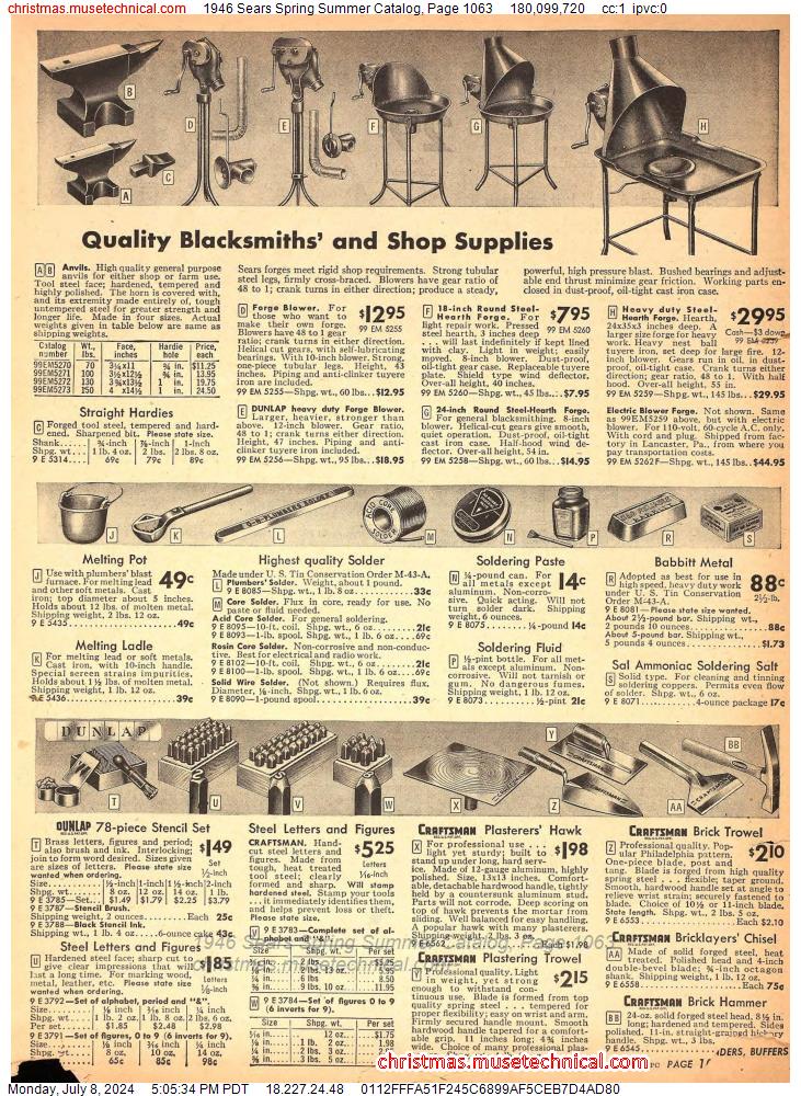 1946 Sears Spring Summer Catalog, Page 1063