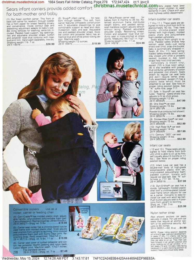 1984 Sears Fall Winter Catalog, Page 278