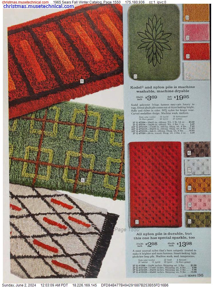 1965 Sears Fall Winter Catalog, Page 1550