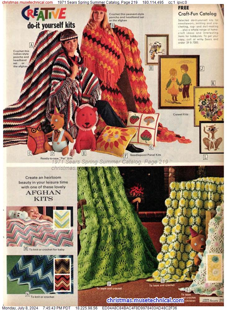1971 Sears Spring Summer Catalog, Page 219