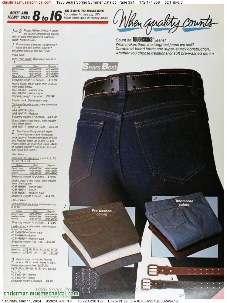 1986 Sears Spring Summer Catalog, Page 334