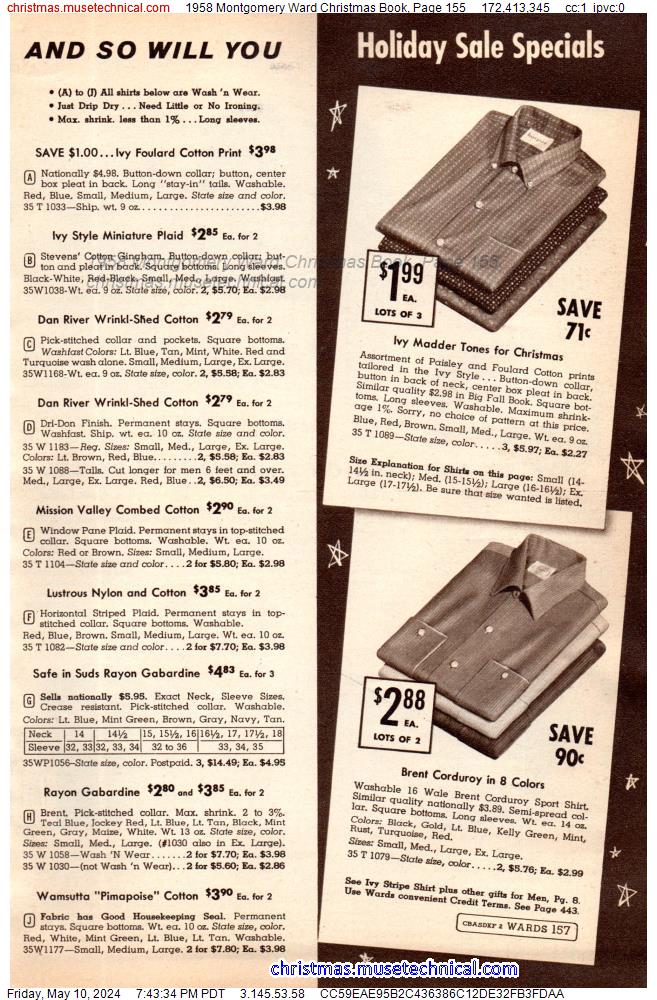1958 Montgomery Ward Christmas Book, Page 155