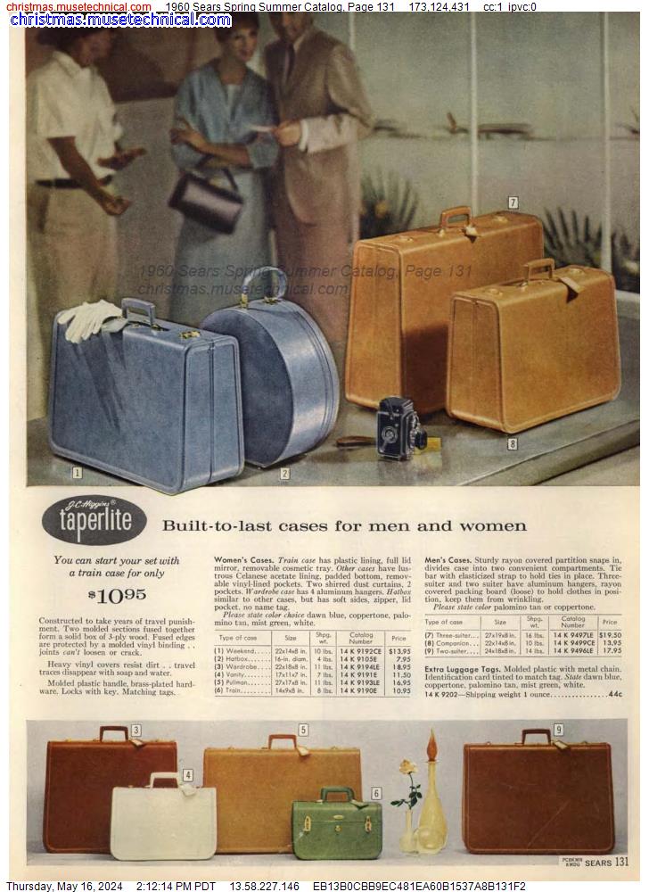 1960 Sears Spring Summer Catalog, Page 131