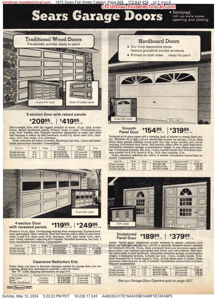 1975 Sears Fall Winter Catalog, Page 908