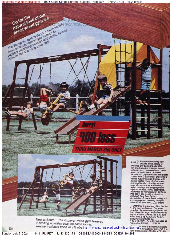 1986 Sears Spring Summer Catalog, Page 507