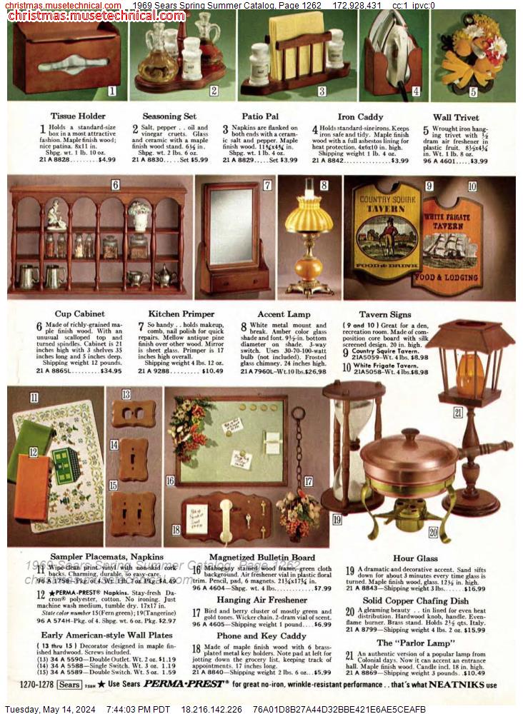 1969 Sears Spring Summer Catalog, Page 1262