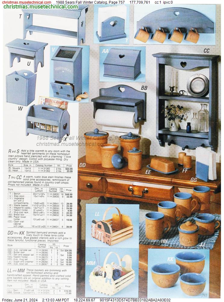 1988 Sears Fall Winter Catalog, Page 757