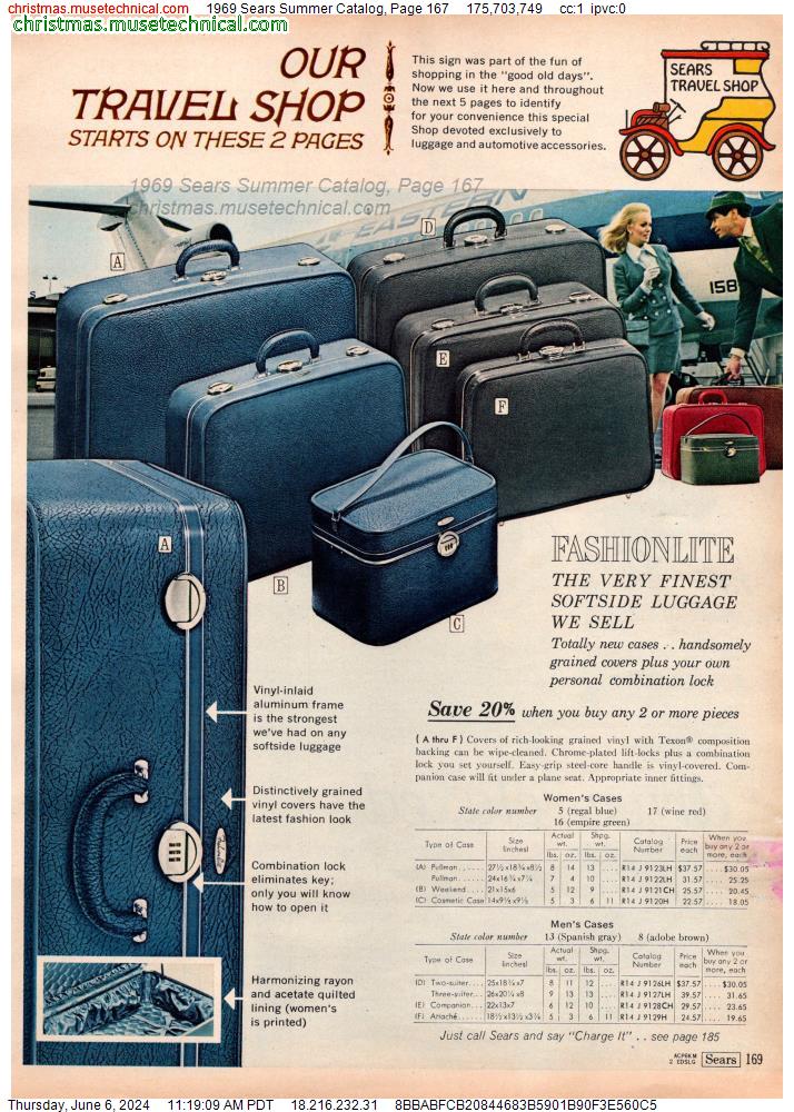 1969 Sears Summer Catalog, Page 167