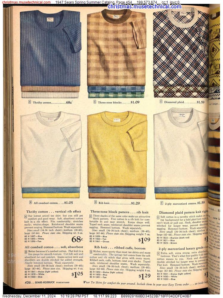 1947 Sears Spring Summer Catalog, Page 454