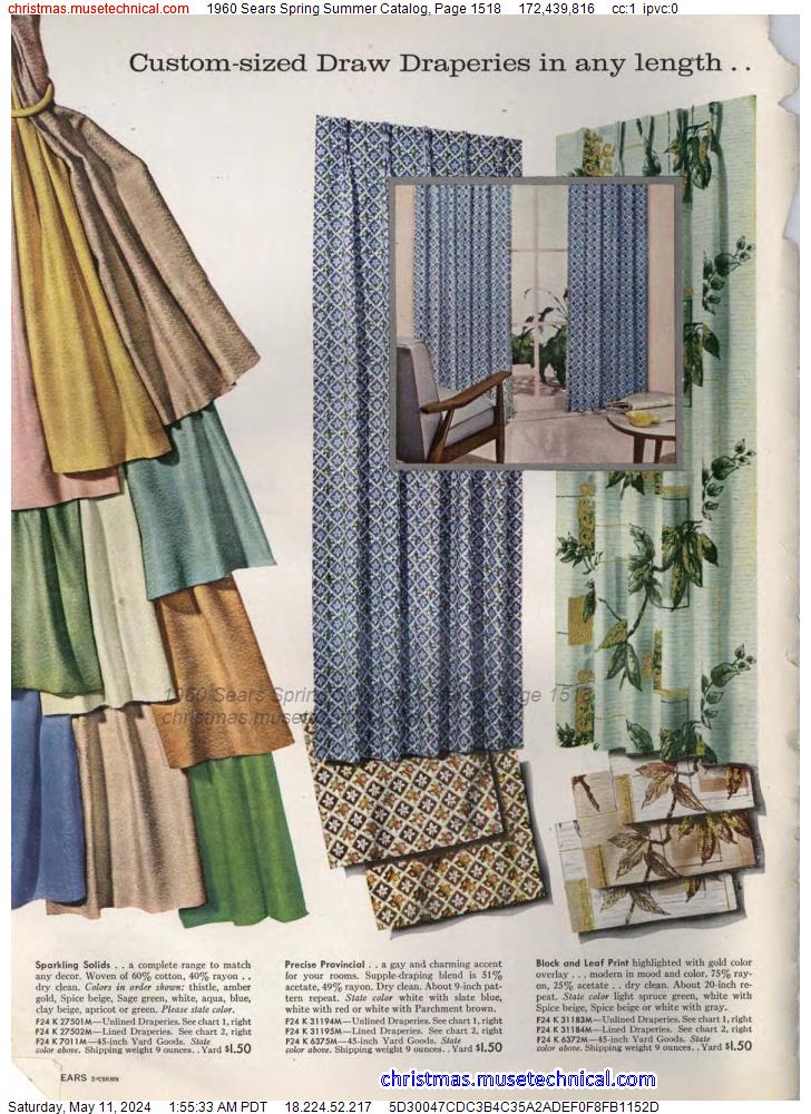 1960 Sears Spring Summer Catalog, Page 1518