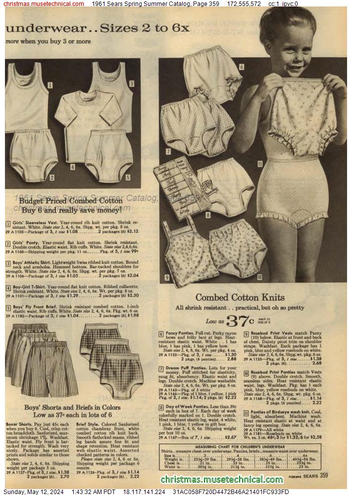 1961 Sears Spring Summer Catalog, Page 359