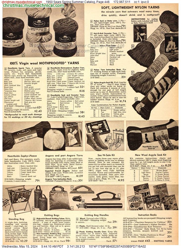 1950 Sears Spring Summer Catalog, Page 446