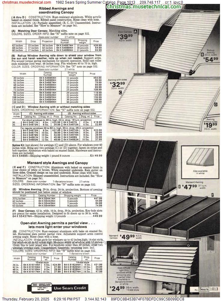 1982 Sears Spring Summer Catalog, Page 1013