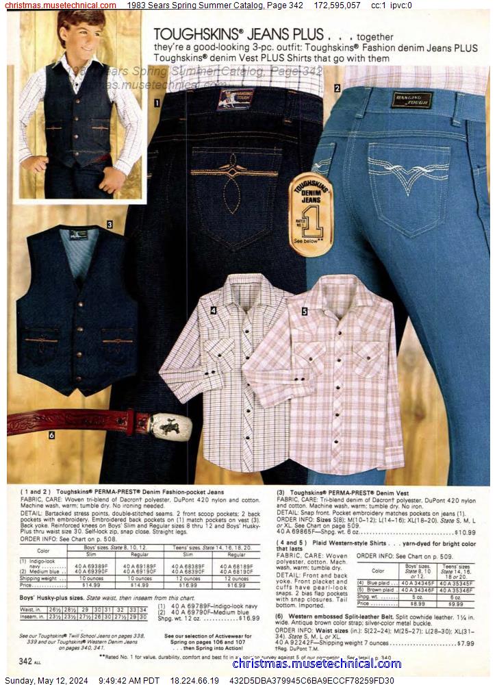 1983 Sears Spring Summer Catalog, Page 342