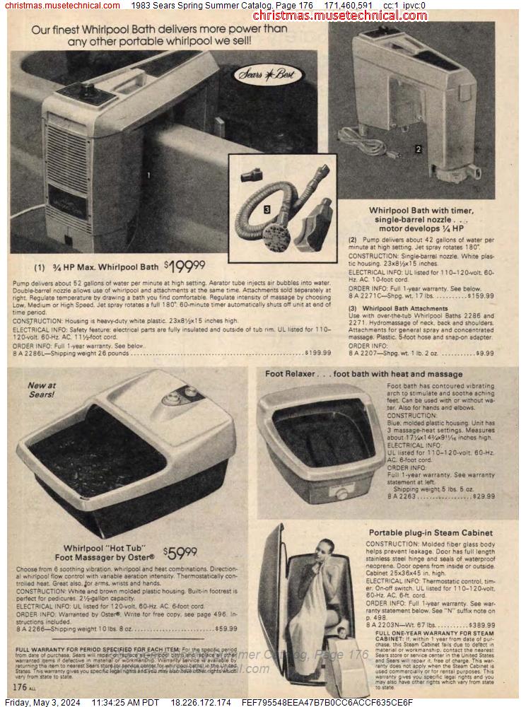 1983 Sears Spring Summer Catalog, Page 176