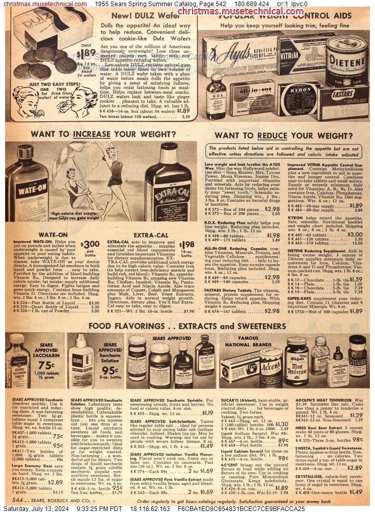 1955 Sears Spring Summer Catalog, Page 542