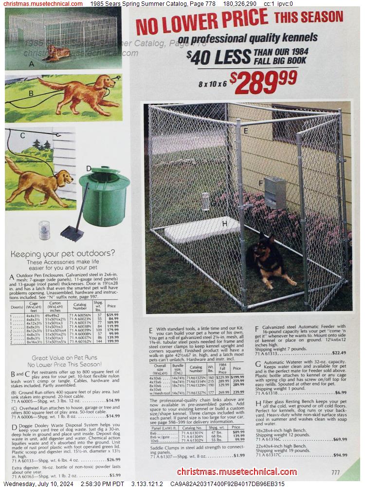 1985 Sears Spring Summer Catalog, Page 778