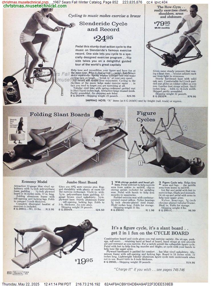 1967 Sears Fall Winter Catalog, Page 852