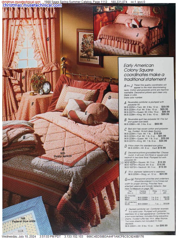 1988 Sears Spring Summer Catalog, Page 1113