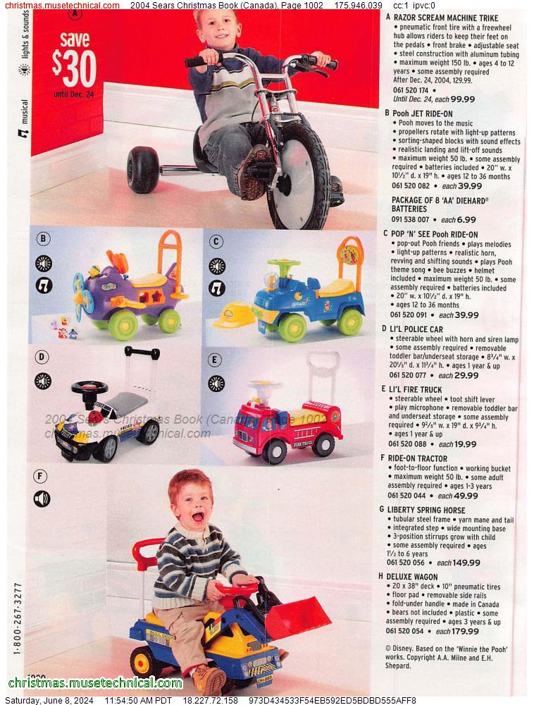 2004 Sears Christmas Book (Canada), Page 1002
