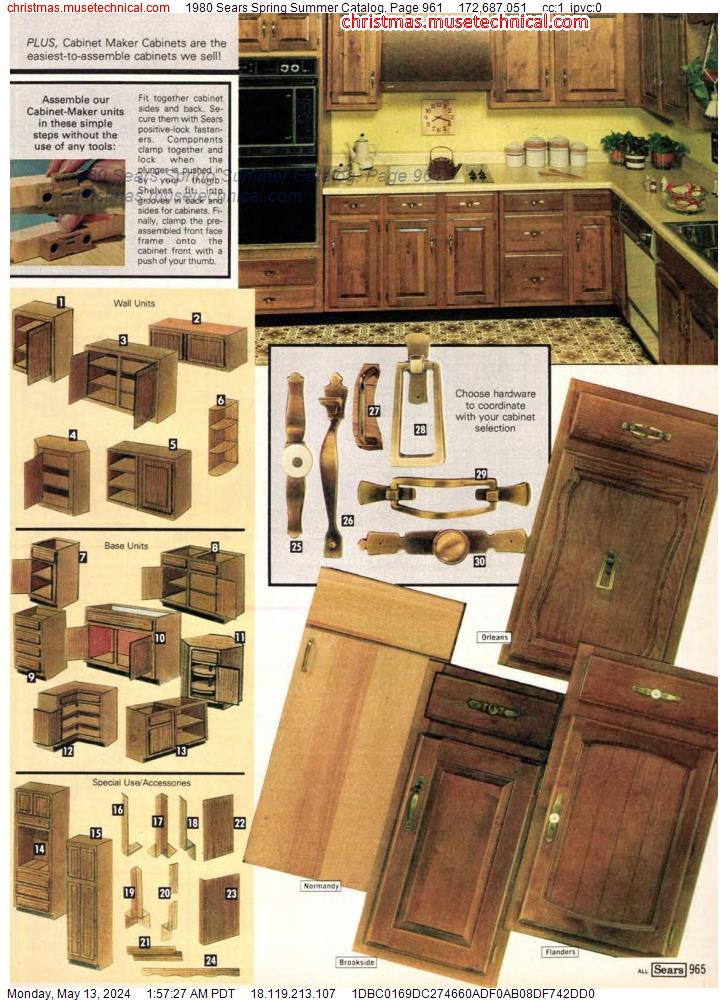 1980 Sears Spring Summer Catalog, Page 961
