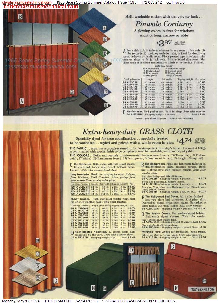 1965 Sears Spring Summer Catalog, Page 1595