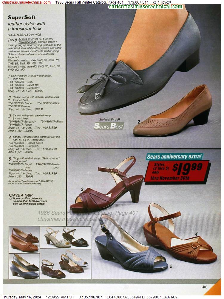 1986 Sears Fall Winter Catalog, Page 401