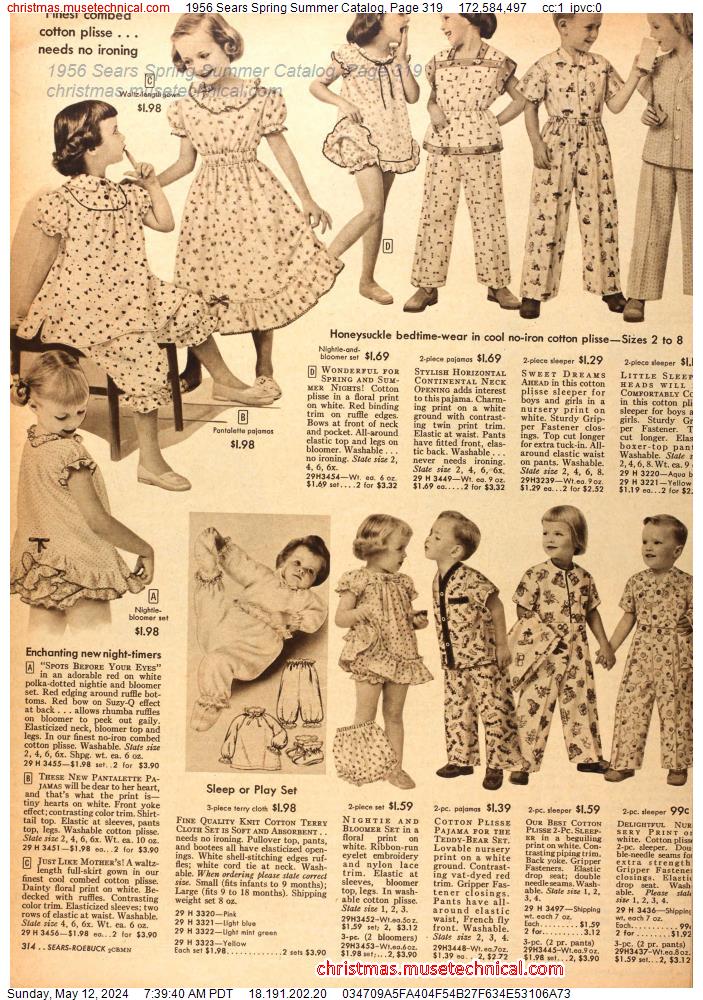 1956 Sears Spring Summer Catalog, Page 319