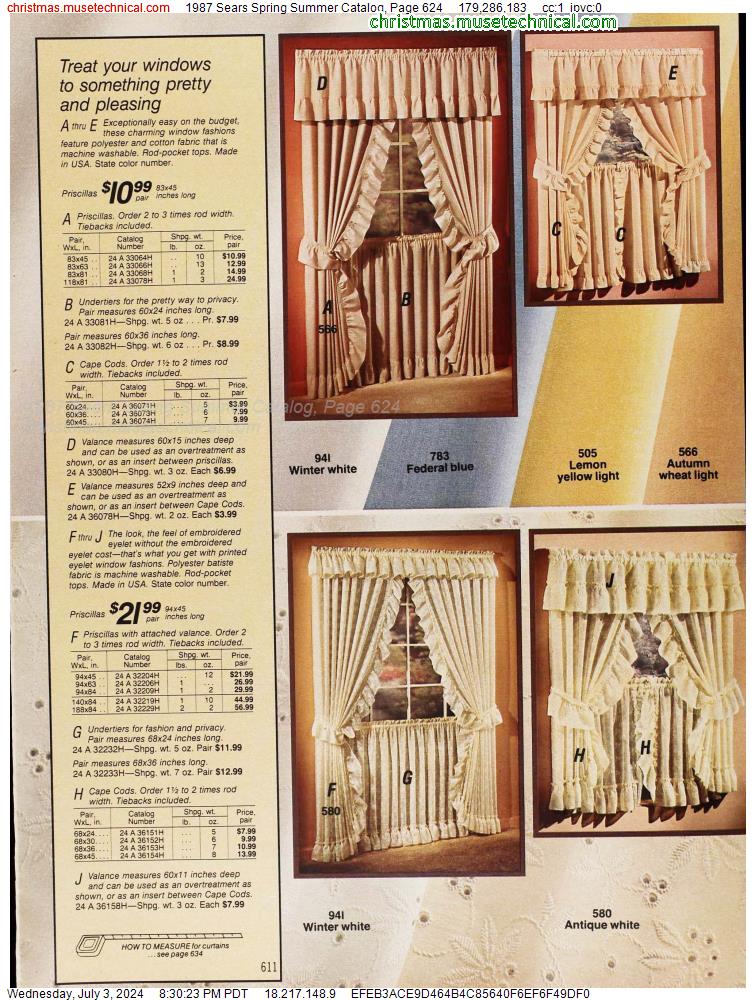 1987 Sears Spring Summer Catalog, Page 624