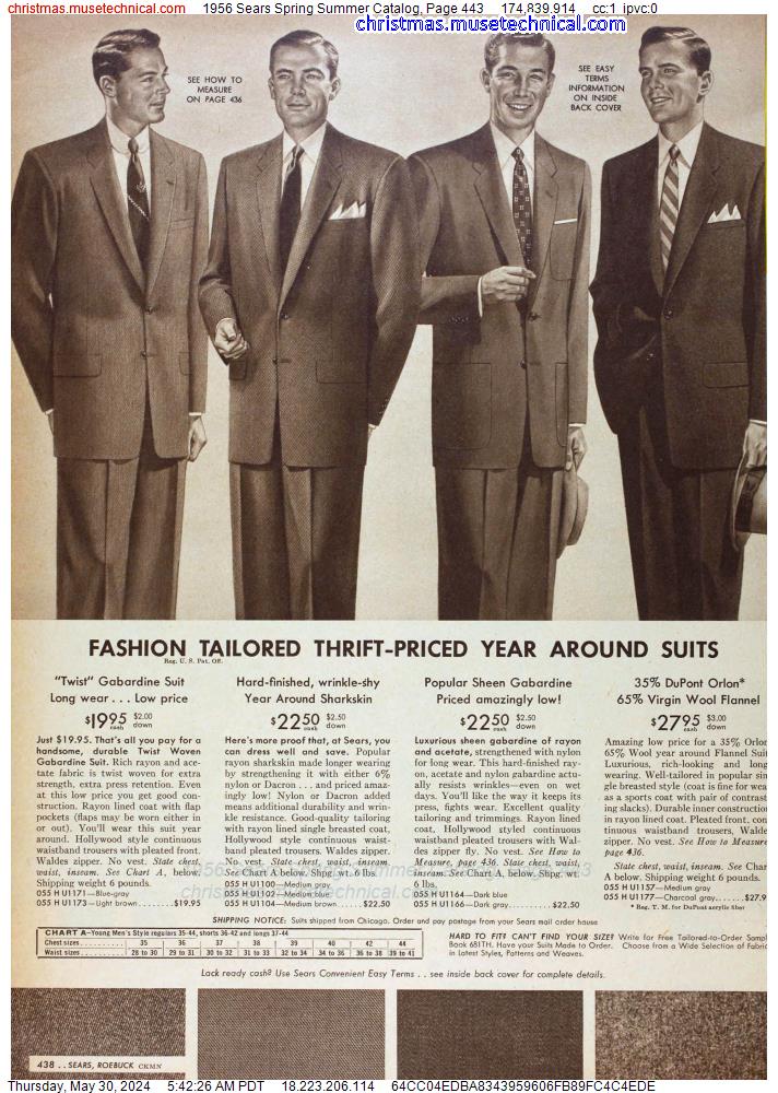 1956 Sears Spring Summer Catalog, Page 443