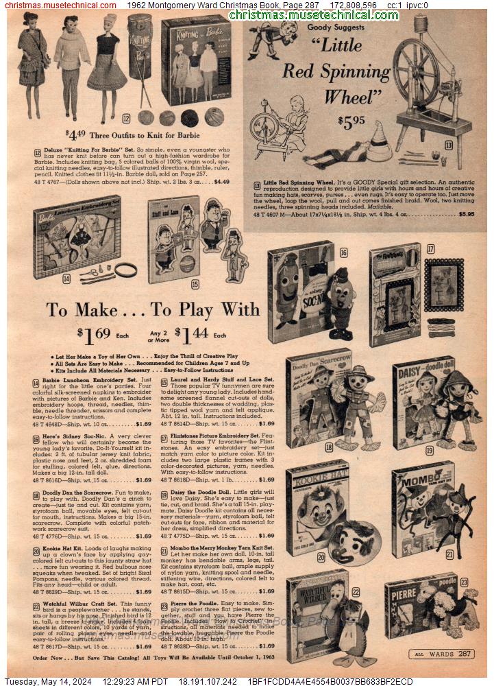 1962 Montgomery Ward Christmas Book, Page 287