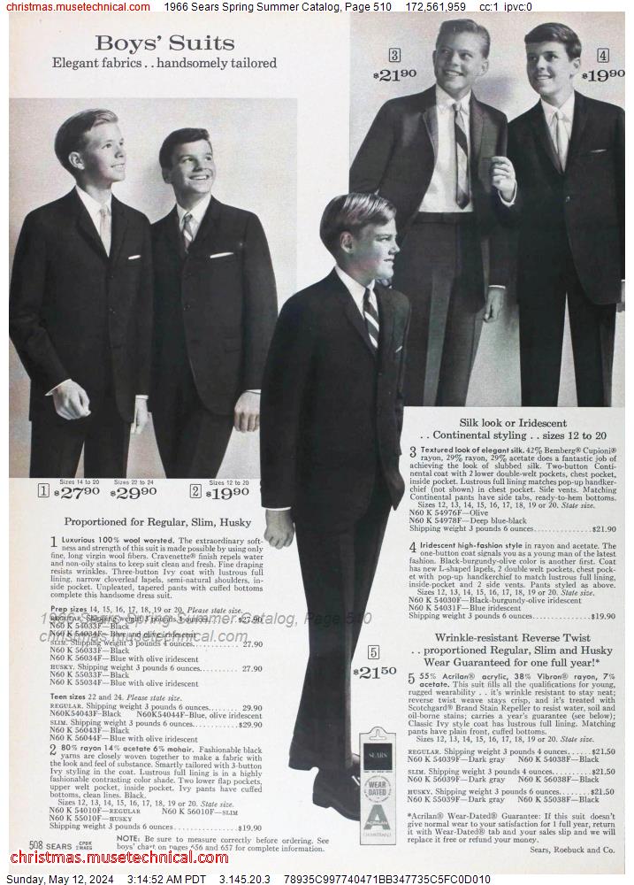 1966 Sears Spring Summer Catalog, Page 510