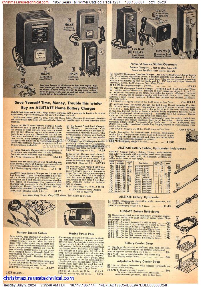 1957 Sears Fall Winter Catalog, Page 1237