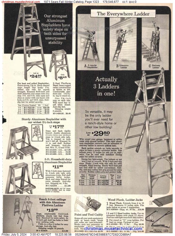 1971 Sears Fall Winter Catalog, Page 1323
