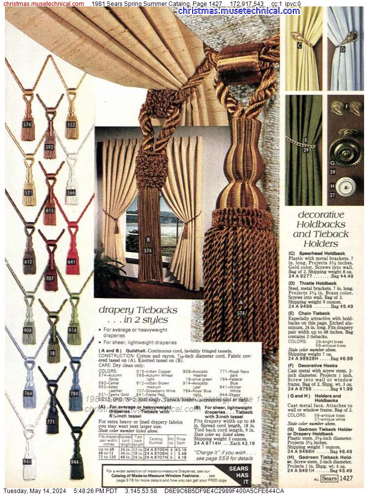 1981 Sears Spring Summer Catalog, Page 1427
