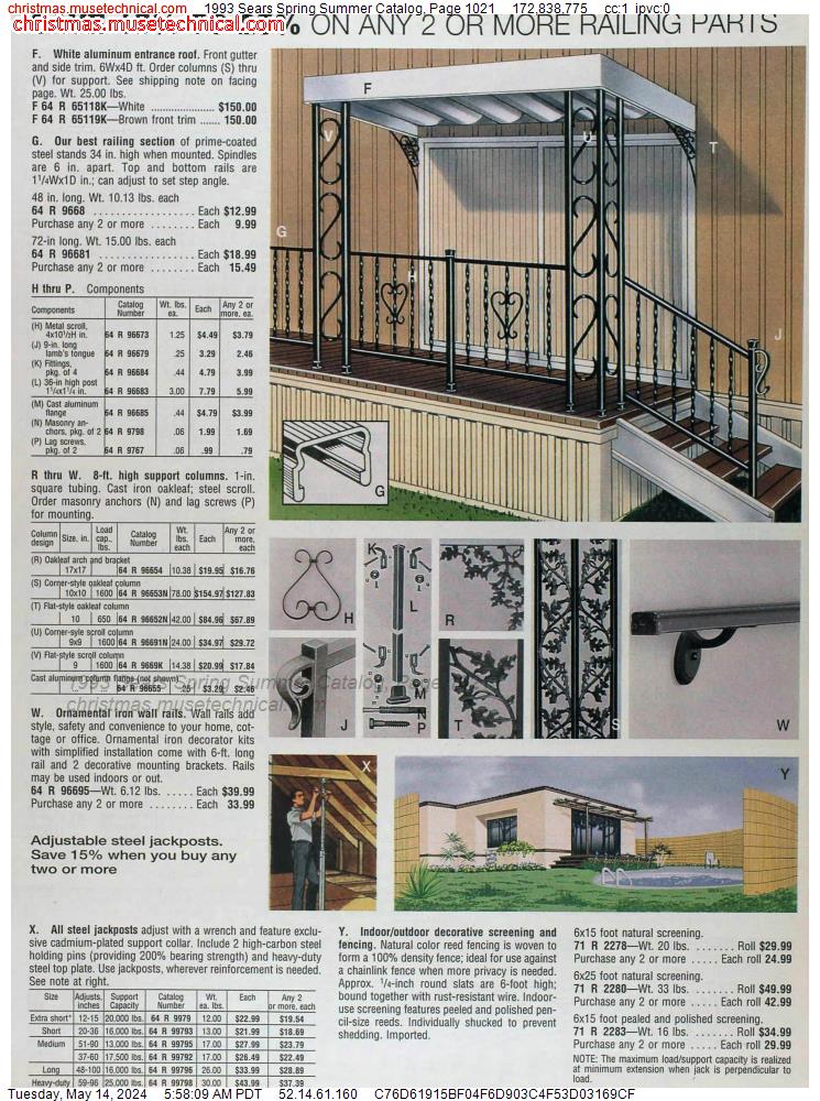 1993 Sears Spring Summer Catalog, Page 1021