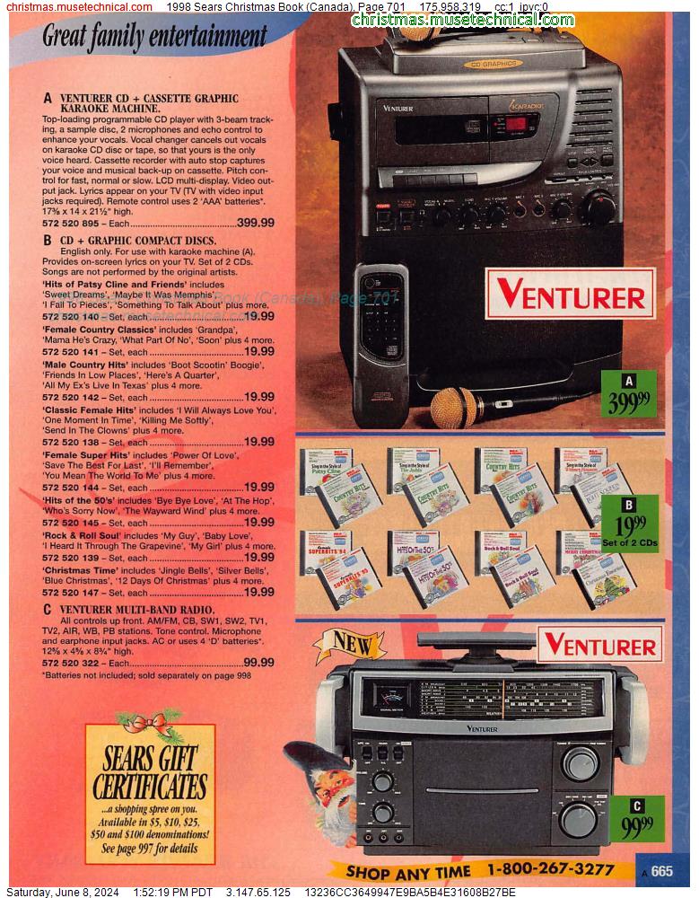 1998 Sears Christmas Book (Canada), Page 701