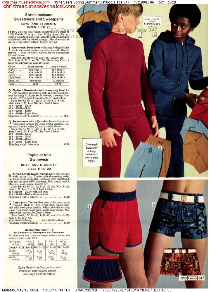 1974 Sears Spring Summer Catalog, Page 347