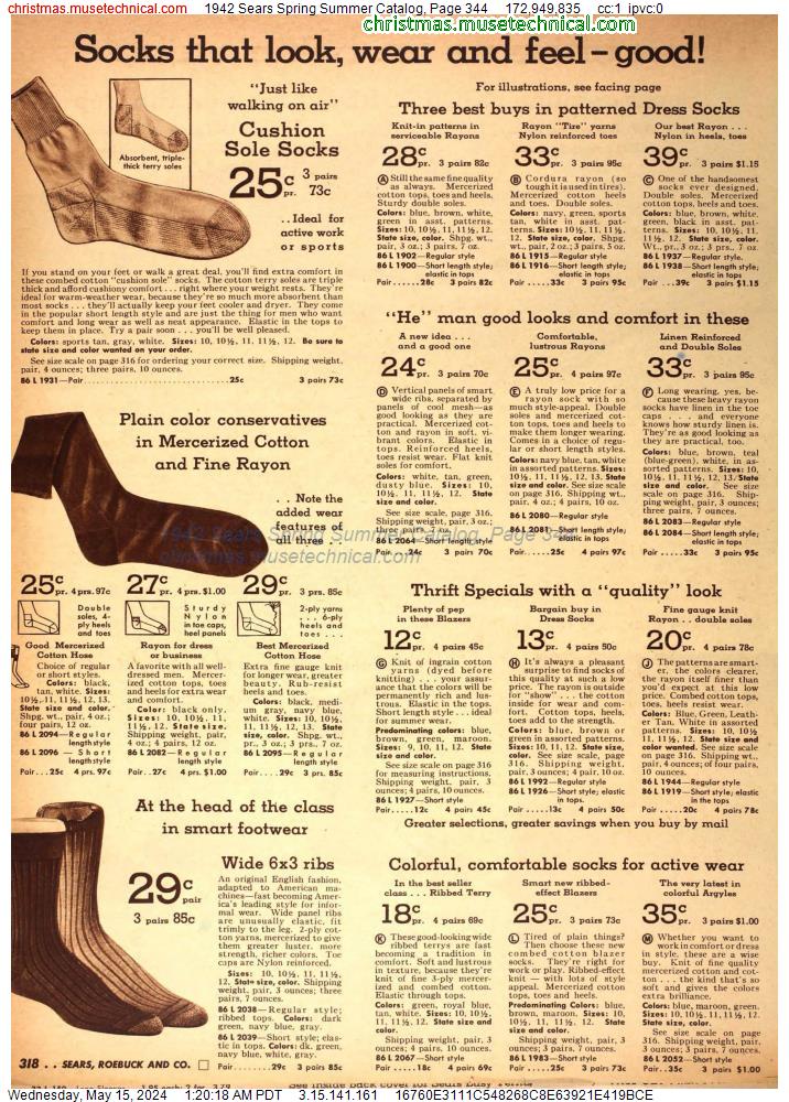 1942 Sears Spring Summer Catalog, Page 344